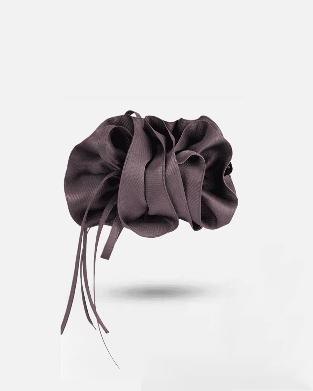 Purple Satin Ribbon Bow Hair Claw Clip