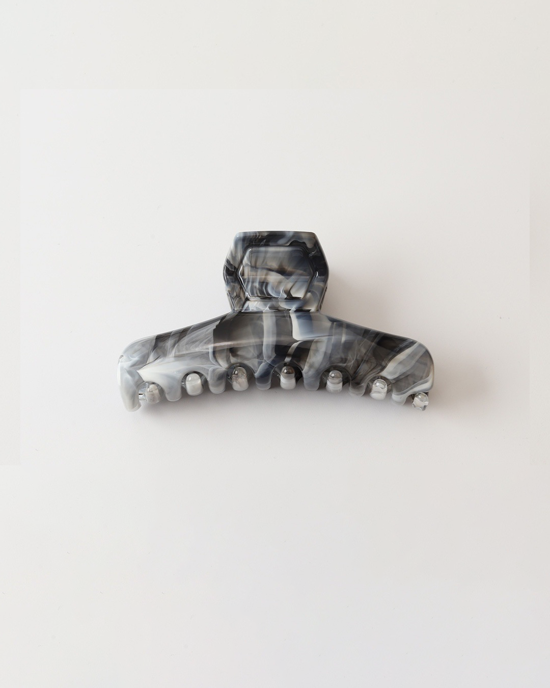 Grey Marble Acetate Hair Claw Clip
