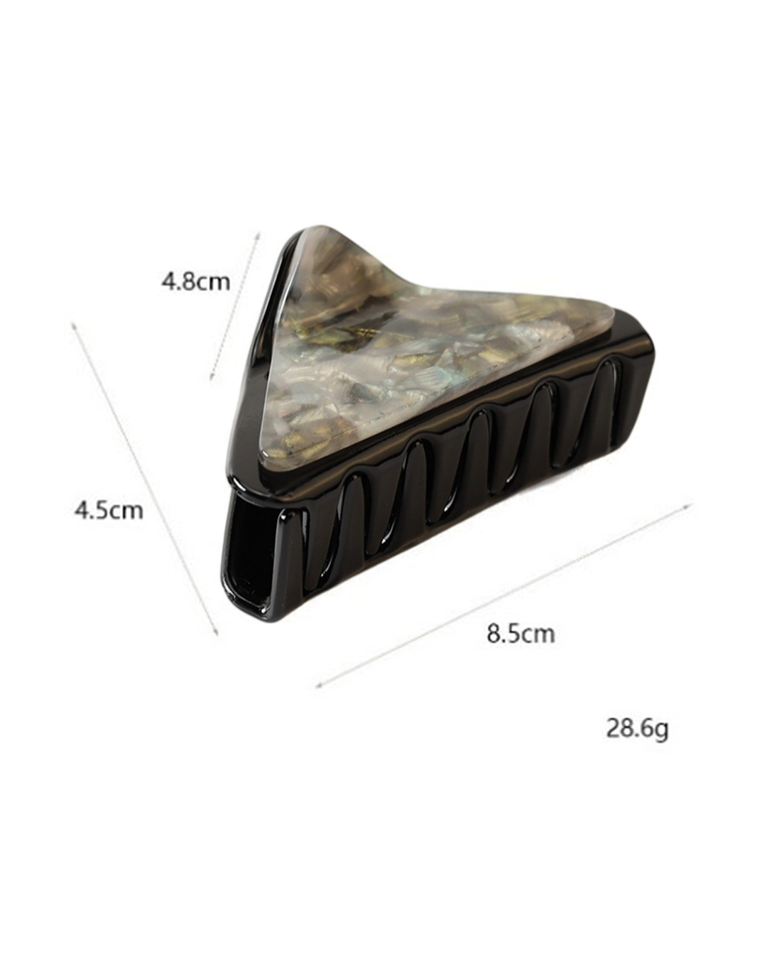 Tortoiseshell Triangle Acetate Hair Claw Clip